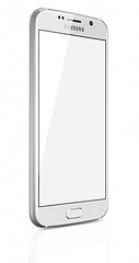 Image showing White Pearl Samsung Galaxy S6 with blank screen