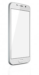 Image showing White Pearl Smartphone with blank screen 