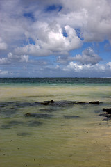 Image showing rock  in belle mare mauritius