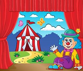 Image showing Sitting clown theme image 6