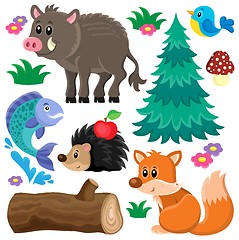 Image showing Forest animals theme set 2