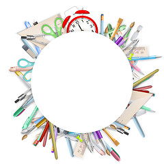 Image showing School supplies on white. EPS 10