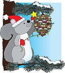 Image showing Squirrel Christmas