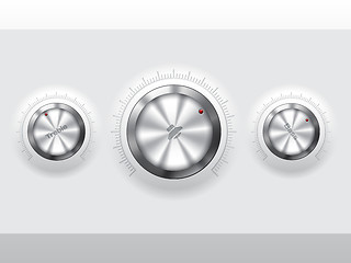 Image showing Cool metallic knobs