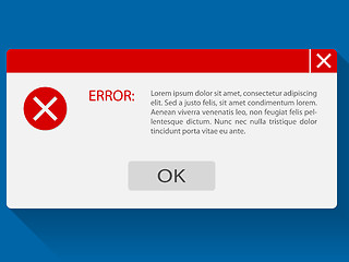 Image showing Customizable flat error window