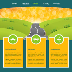 Image showing Tourism homepage template for advertising