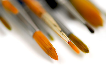 Image showing Paintbrushes macro