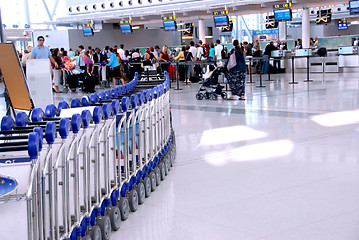 Image showing Airport crowd