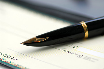 Image showing Checkbook pen