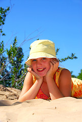 Image showing Girl beach