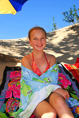 Image showing Girl beach