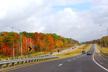 Image showing Fall highway