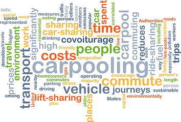 Image showing carpooling wordcloud concept illustration