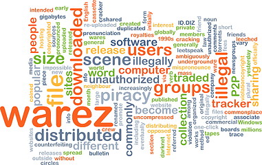 Image showing warez wordcloud concept illustration