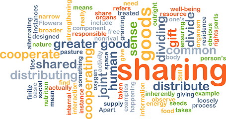 Image showing sharing wordcloud concept illustration