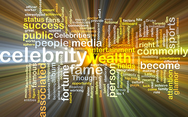 Image showing celebrity wordcloud concept illustration glowing