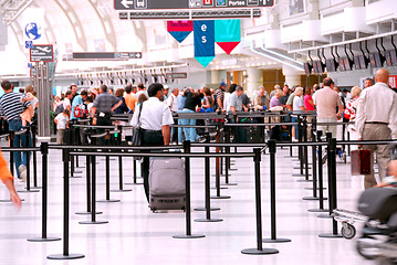 Image showing Airport crowd