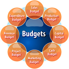 Image showing Budget types business diagram illustration