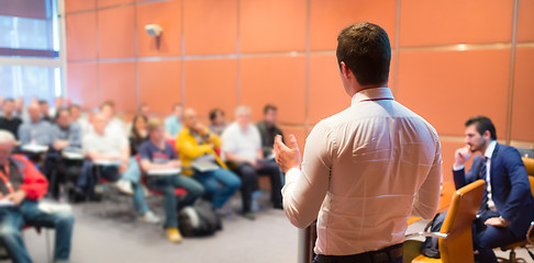 Image showing Speaker at Business Conference and Presentation.