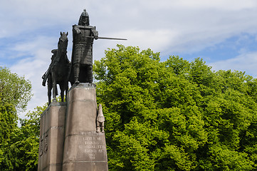 Image showing Monument of Gediminas in Vilnius, Lithuania, Europe