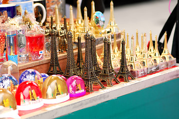 Image showing Eiffel tower souvenirs
