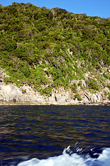 Image showing asia  kho tao coastline       rocks  froth foam     sea 