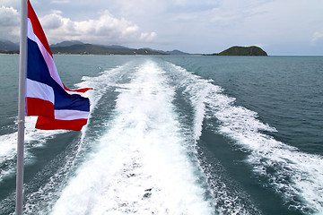 Image showing asia myanmar kho samui bay isle   flag    