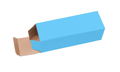 Image showing Blue cardboard box on a white background