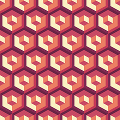 Image showing Honeycomb background 3d. Mosaic. Vector illustration. 