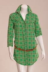 Image showing Green blouse with belt