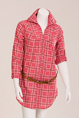 Image showing Red blouse with belt