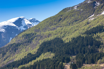 Image showing scenic landscapes of the Norwegian fjords.