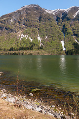 Image showing scenic landscapes of the Norwegian fjords.