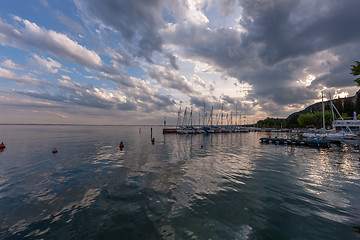 Image showing harbor, Lake Garda