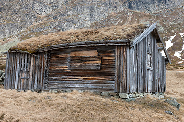 Image showing Small building in Norway mountain.