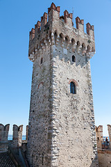 Image showing Castello Scaligero, built in XIV century, Lake Garda, Sirmione, Italy