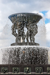 Image showing Sculptures at the Vigeland Park  in Oslo, Norway