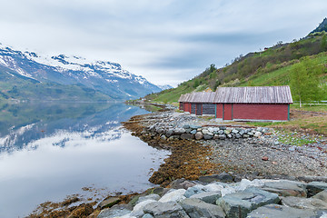 Image showing scenic landscapes of the Norwegian fjords.