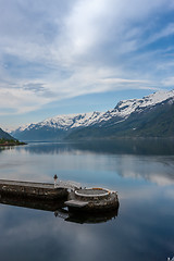 Image showing scenic landscapes of the Norwegian fjords.