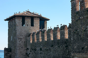 Image showing Castello Scaligero, built in XIV century, Lake Garda, Sirmione, Italy