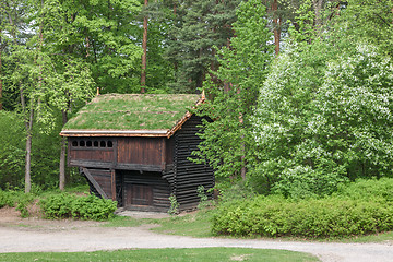 Image showing Small house in Norway mountain.