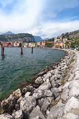 Image showing harbor, Lake Garda