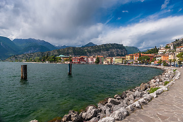 Image showing harbor, Lake Garda