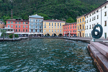 Image showing Riva Del Garda, Italy -  May 12 2014: central promenade of spring