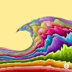 Image showing Abstract colorful background. Mosaic vector illustration. 