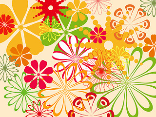 Image showing Abstract flower pattern