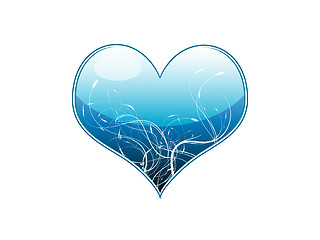 Image showing Vector illustration of a blue heart