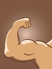 Image showing vector illustration of muscle man