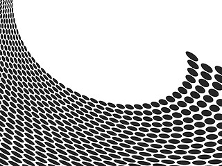 Image showing abstract halftone wave in black and white with room to add your