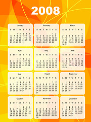 Image showing Colorful Calendar for 2008